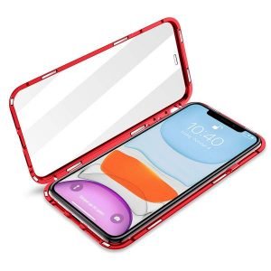 Top kvalitet magnet fodral för din iphone 11|röd