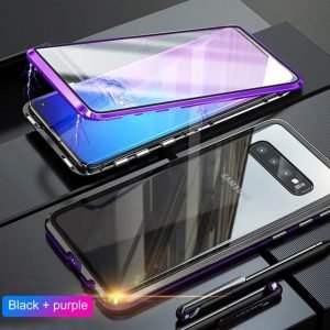 Top kvalitet magnet fodral med härdat glas för iphone Xs max