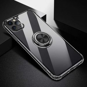 tunn fodral med ring för iphone 12 pro|svart