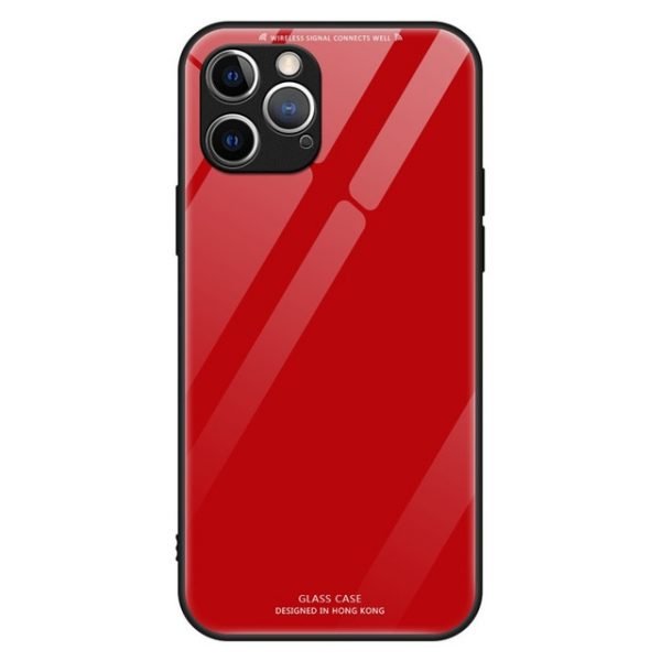 GLAS-fodral till IPHONE 12  röd