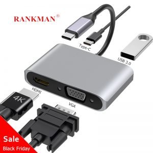 USB- C to HDMI 4K VGA USB C 3.0 Hub