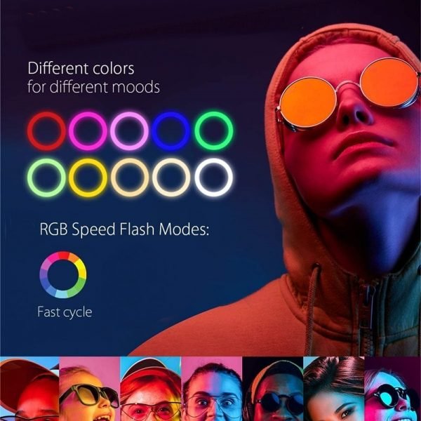 Tongdaytech Dimbar RGB LED Selfie Ring Fyllningsljus - Image 2