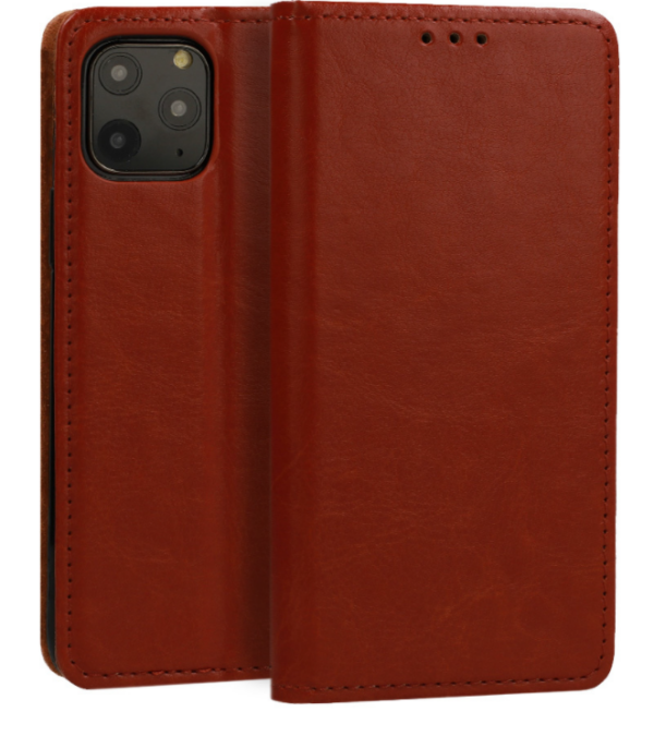 äkta italienskt läder för iphone 11 pro max brun