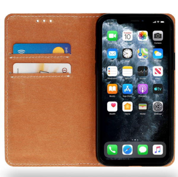 äkta italienskt läder för iphone 11 pro max brun - Image 5