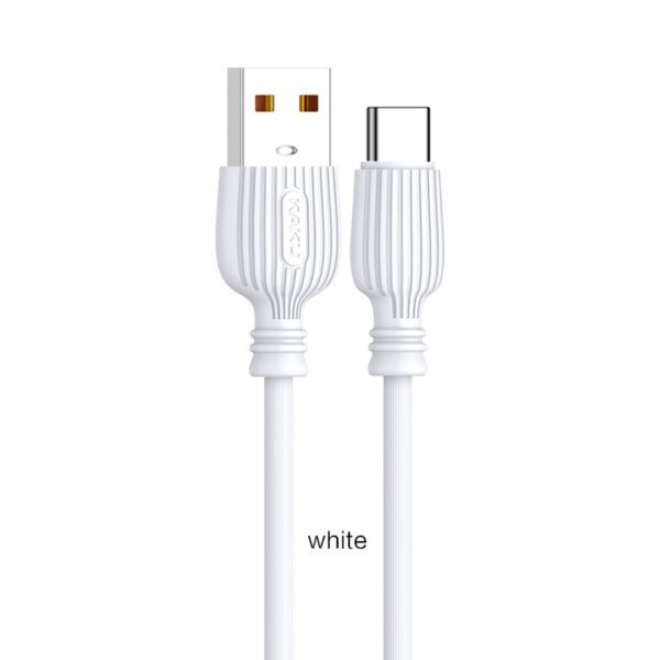 2 st super kvalitet 1m usb-c laddarekabel vit