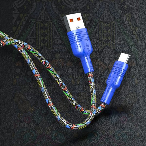 2 st super kvalitet 1m usb-c laddarekabel blå - Image 2