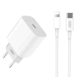 20W 1x USB-C vit + Lightning - USB-C-2m kabel