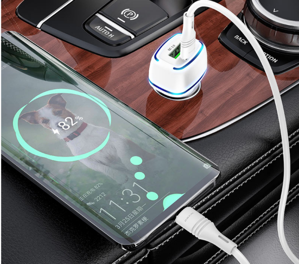 Snabb Billaddare USB C med usb-c kabel svart - Image 4