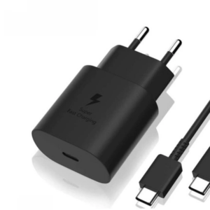 2 st 25W snabb laddare med 1 m kabel svart