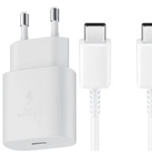 25 W SAMSUNG SNABB USB-C med kabel vit