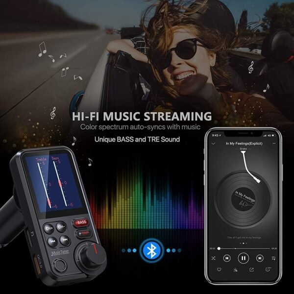 Snabb billaddare  Bluetooth 5.0 FM-sändare EQ Mode - Image 5