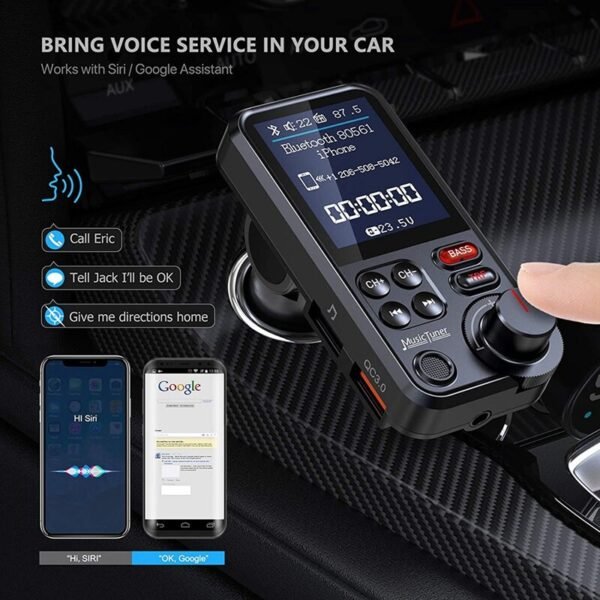 Snabb billaddare  Bluetooth 5.0 FM-sändare EQ Mode - Image 4