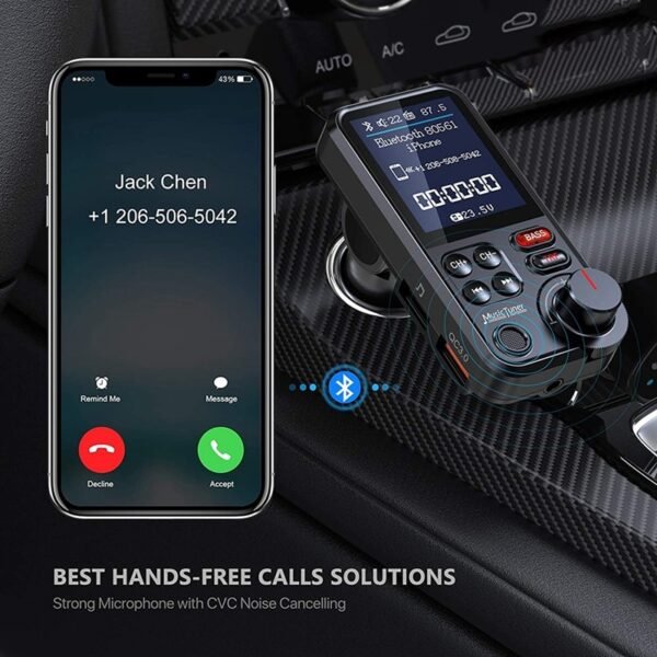 Snabb billaddare  Bluetooth 5.0 FM-sändare EQ Mode - Image 3