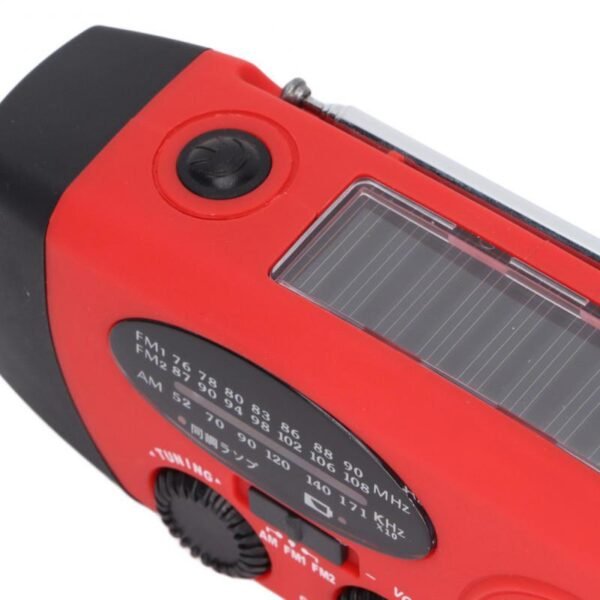 Solceller vattentäta vevradio med Powerbank,svart - Image 6