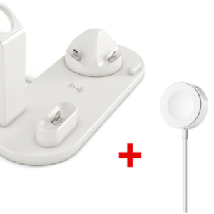 3 i 1 trådlös laddare för Apple och Android vit