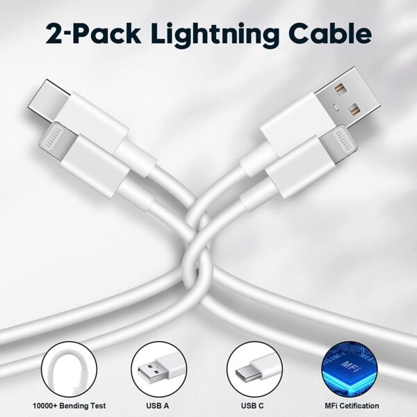 snabb iphone dual- laddare med 2 kablar - Image 3