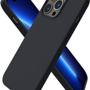 svart gummifodra för iphone 13 pro