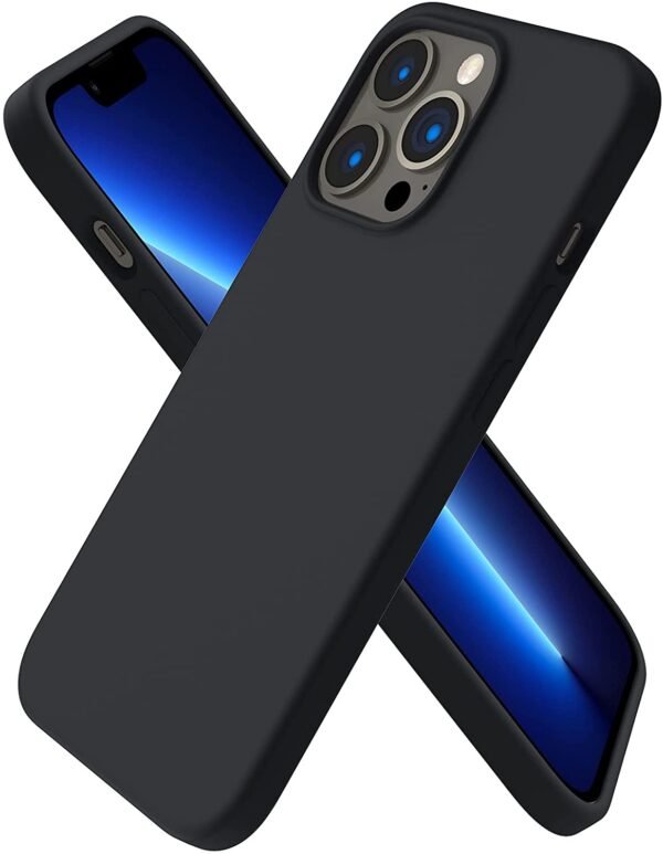svart gummifodra för iphone 13 pro