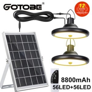Utomhusljus Solpanel 112 LED 8800 mAh