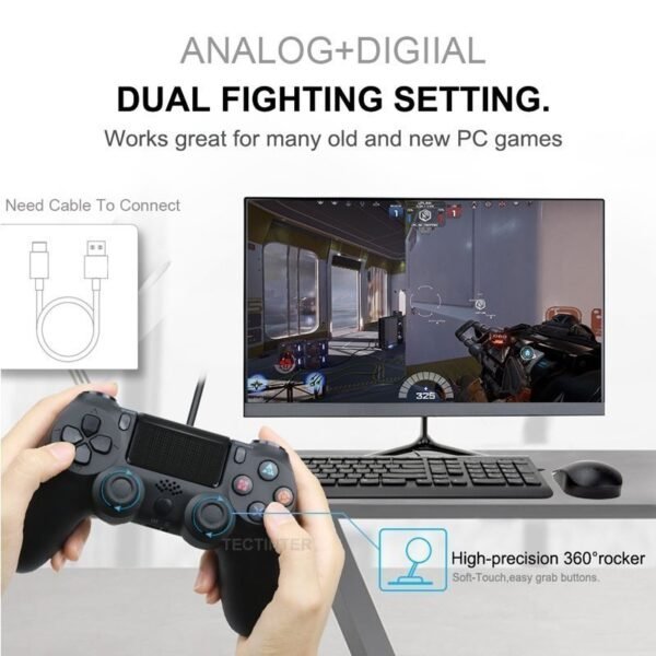 Trådlös Bluetooth Gamepad för PS4 - Image 5