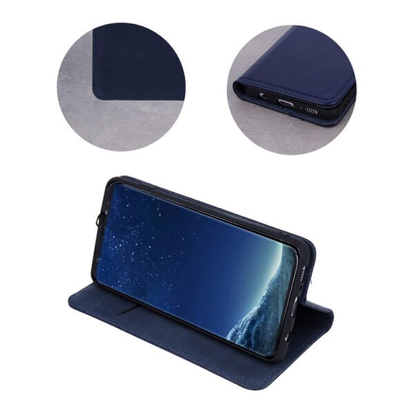 äkta läderfodral för iphone 13 blå - Image 2