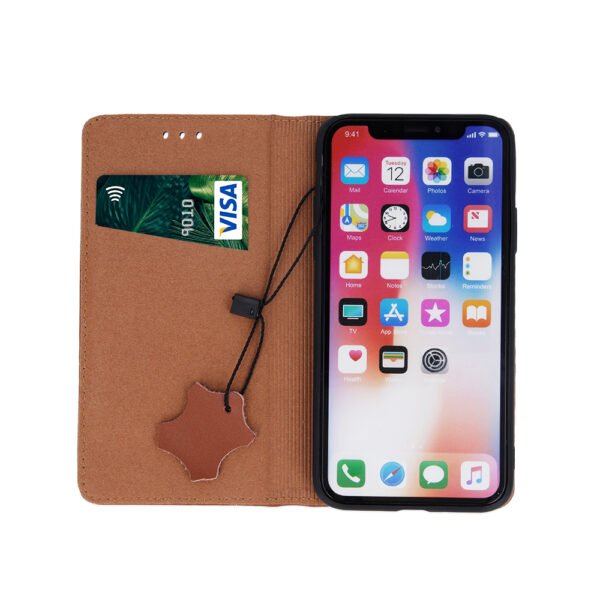äkta läderfodral för iphone 13 blå - Image 5