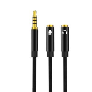 XO ljudkabel 2in1 NB-R197 3,5 mm jack - uttag 3,5 mm jack / mikrofon 0,23 m svart