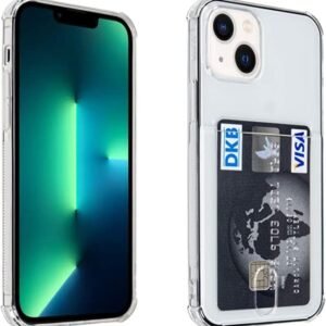 Transparent silikonfodral med kortplats för iPhone 13 pro