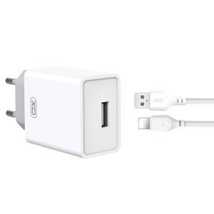 XO L93 USB VÄGGLADDARE MED LIGTHINGUSB KABEL