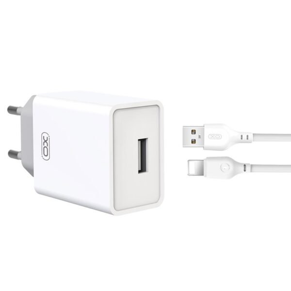 XO L93 USB VÄGGLADDARE MED LIGTHINGUSB KABEL