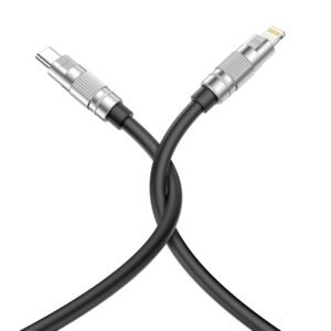 XO-kabel   USB-C - Lightning 1,2m 27W svart