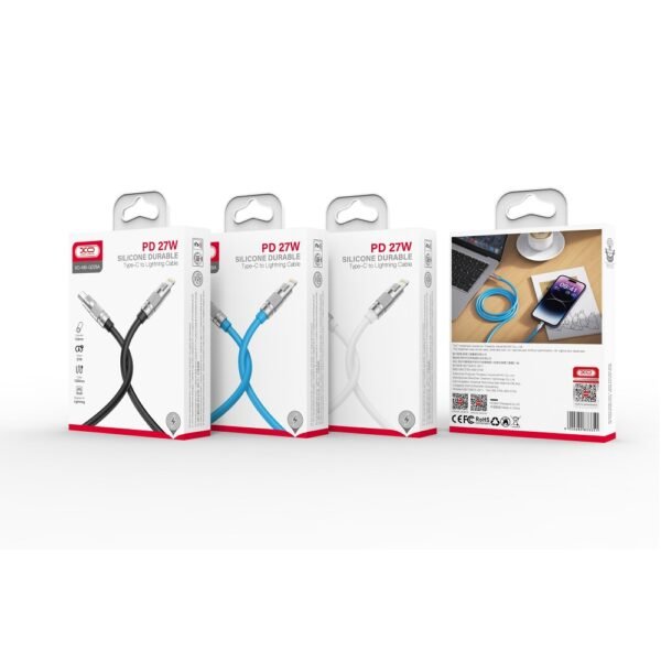 XO-kabel   USB-C - Lightning 1,2m 27W vit - Image 3