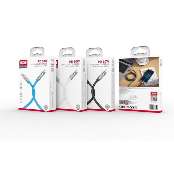 XO-kabel  USB-C - USB-C 1,2m 60W blå - Image 6