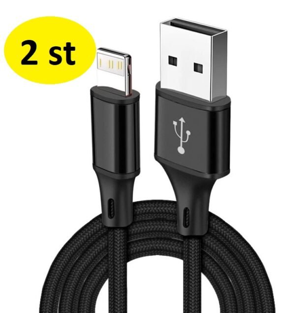 2 st 3 m super Lightning kablar svart