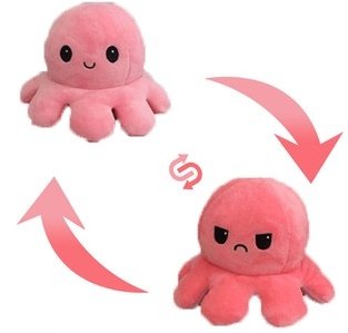 The Original Reversible Octopus Plushie rosa grön rosa