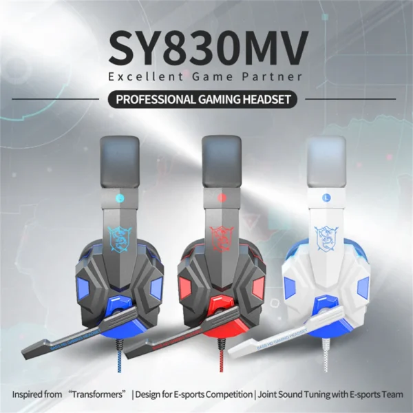 Spelheadset för dator/PS4 blå - Image 3
