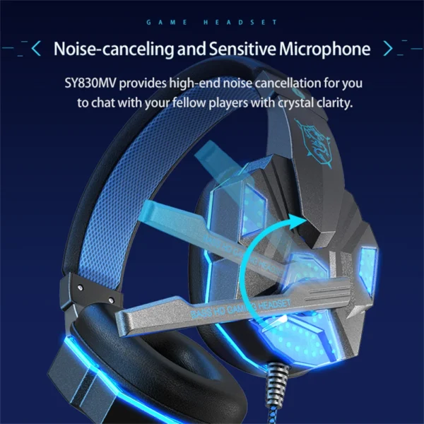 Spelheadset för dator/PS4 blå - Image 4
