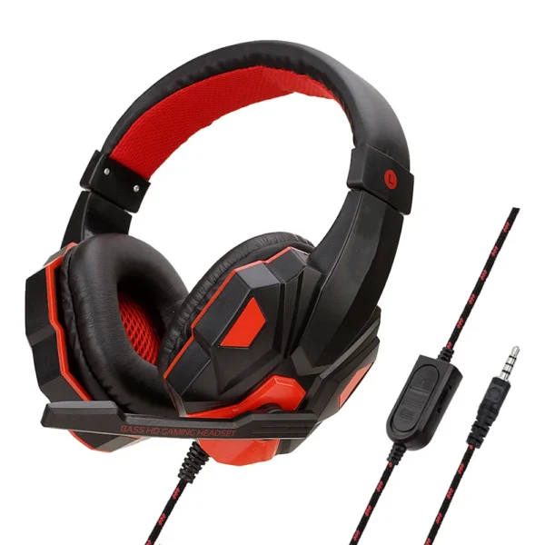 Spelheadset för dator/PS4 röd - Image 4