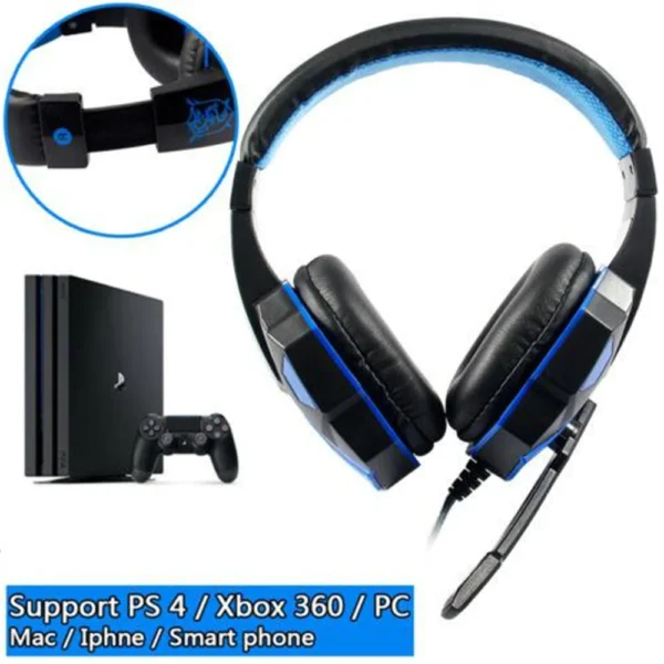 Spelheadset för dator/PS4 röd - Image 5