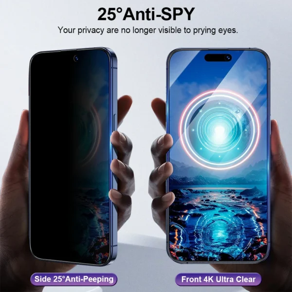 Heltäckande Sekretess skärm för iPhone 14 Pro Max med med lätt installationssats fack - Image 2