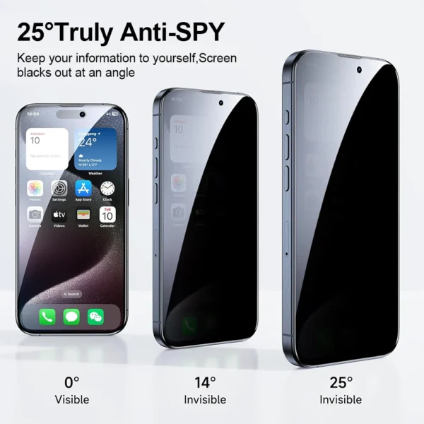 Heltäckande Sekretess skärm för iPhone 14 Pro Max med med lätt installationssats fack - Image 3