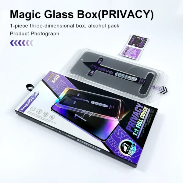 Heltäckande Sekretess skärm för iPhone 14 Pro Max med med lätt installationssats fack - Image 5