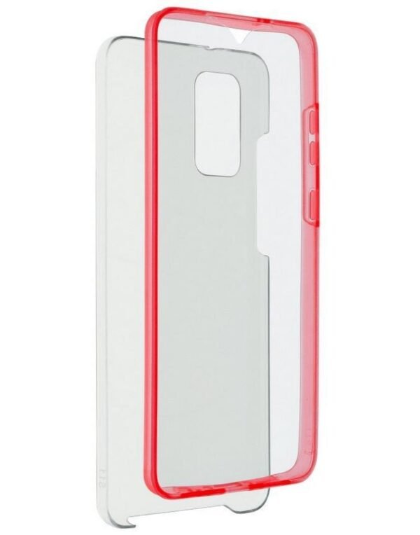 front och back silikon fodral för Samsung A51 röd "Red" "Röd"