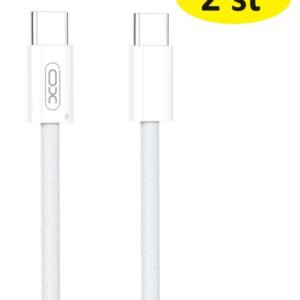 2 st 1m XO-kabel NB-Q260A PD USB-C - USB-C   vit 60W