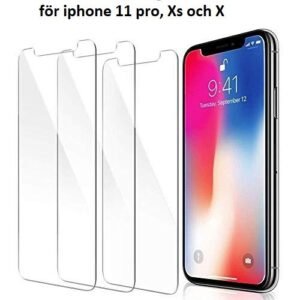 3 st Härdat glas för iphone 11 pro,Xs och X