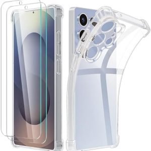 2st skärmskydd och silikonfodral för Samsung S22