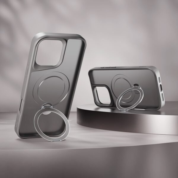 Etteri Matt Mag Ring-fodral för iPhone 16 grå - Image 5