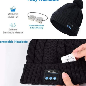 Bluetooth-mössa med tofs svart
