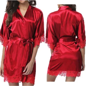 Robe Ice Silk red L