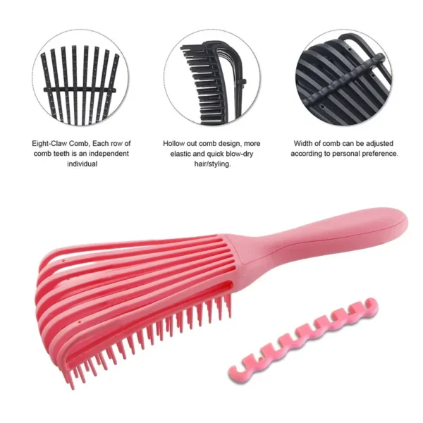2 Pack Detangler Brush for Natural Afro/African Hair - Image 3